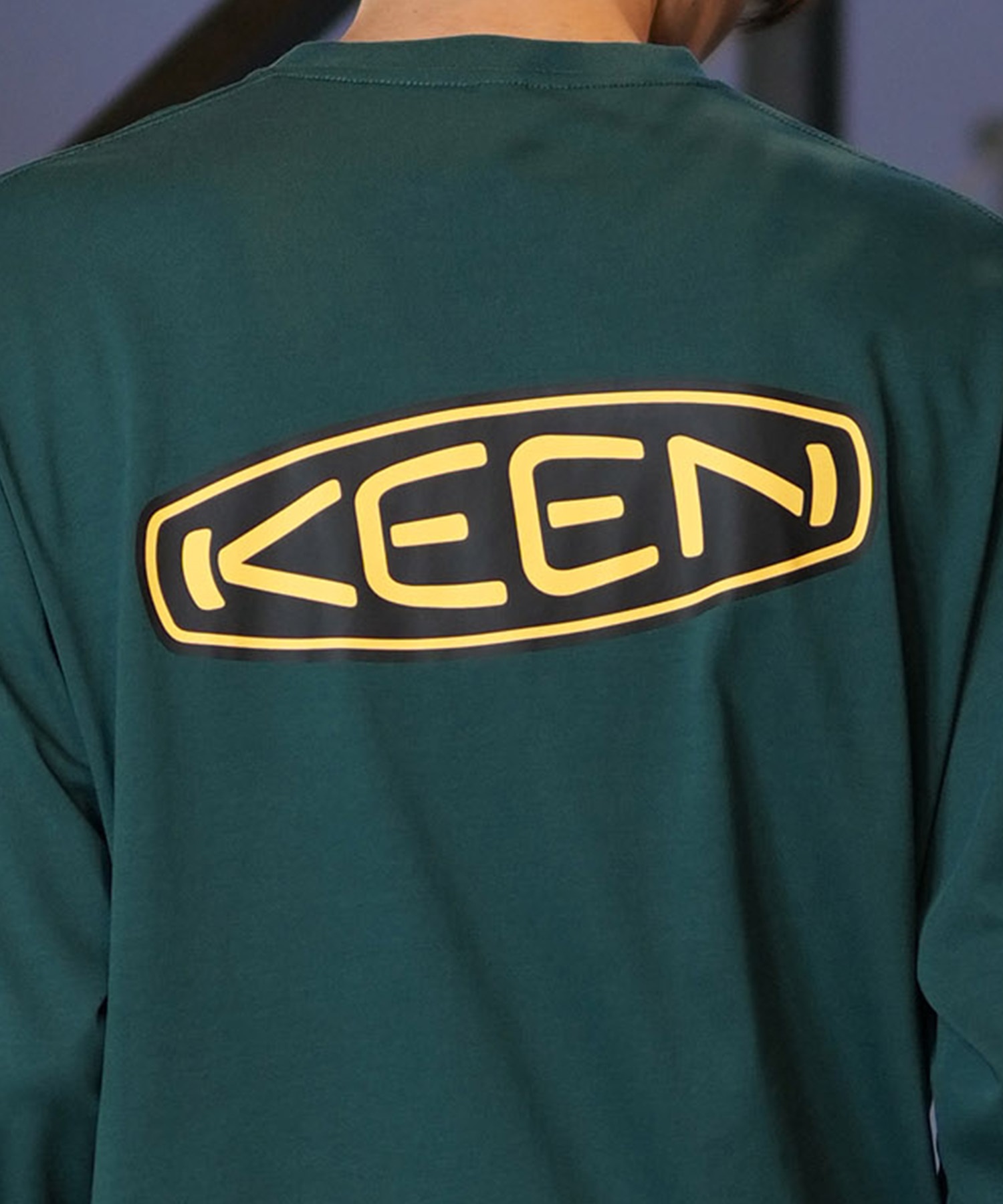 KEEN キーン 長袖 Tシャツ メンズ ロンT バックプリント 吸汗速乾 1030641 ムラサキスポーツ限定(GR-M)