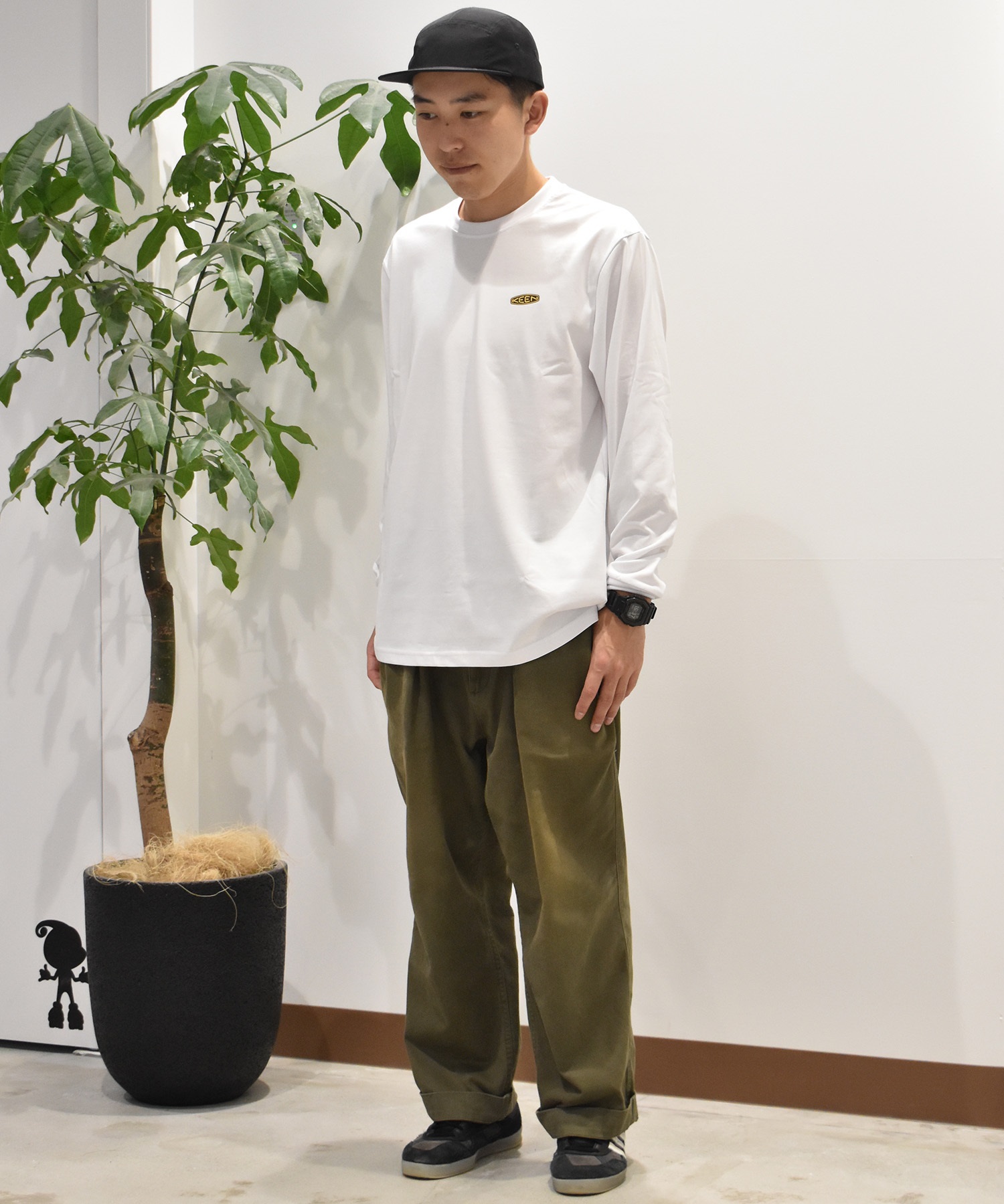 KEEN キーン 長袖 Tシャツ メンズ ロンT バックプリント 吸汗速乾 1030640 ムラサキスポーツ限定(WT-M)