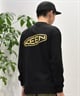 KEEN キーン 長袖 Tシャツ メンズ ロンT バックプリント 吸汗速乾 1030639 ムラサキスポーツ限定(BK-M)