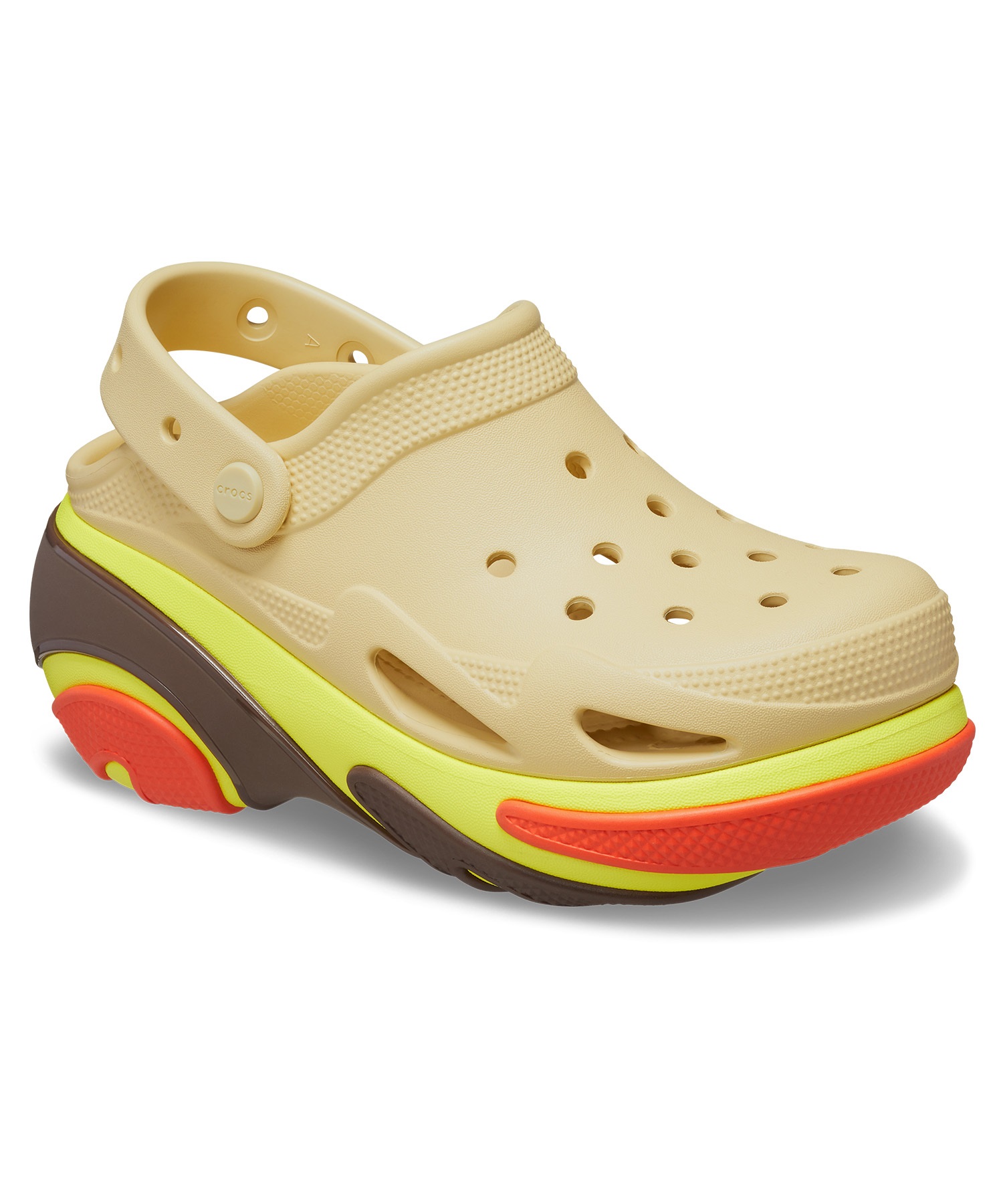 CROCS クロックス シューズ サンダル レディース 厚底 バブル クラッシュ クロッグ BUBBLE CRUSH CLOG 210061-0HX(SESAM-22.0cm)