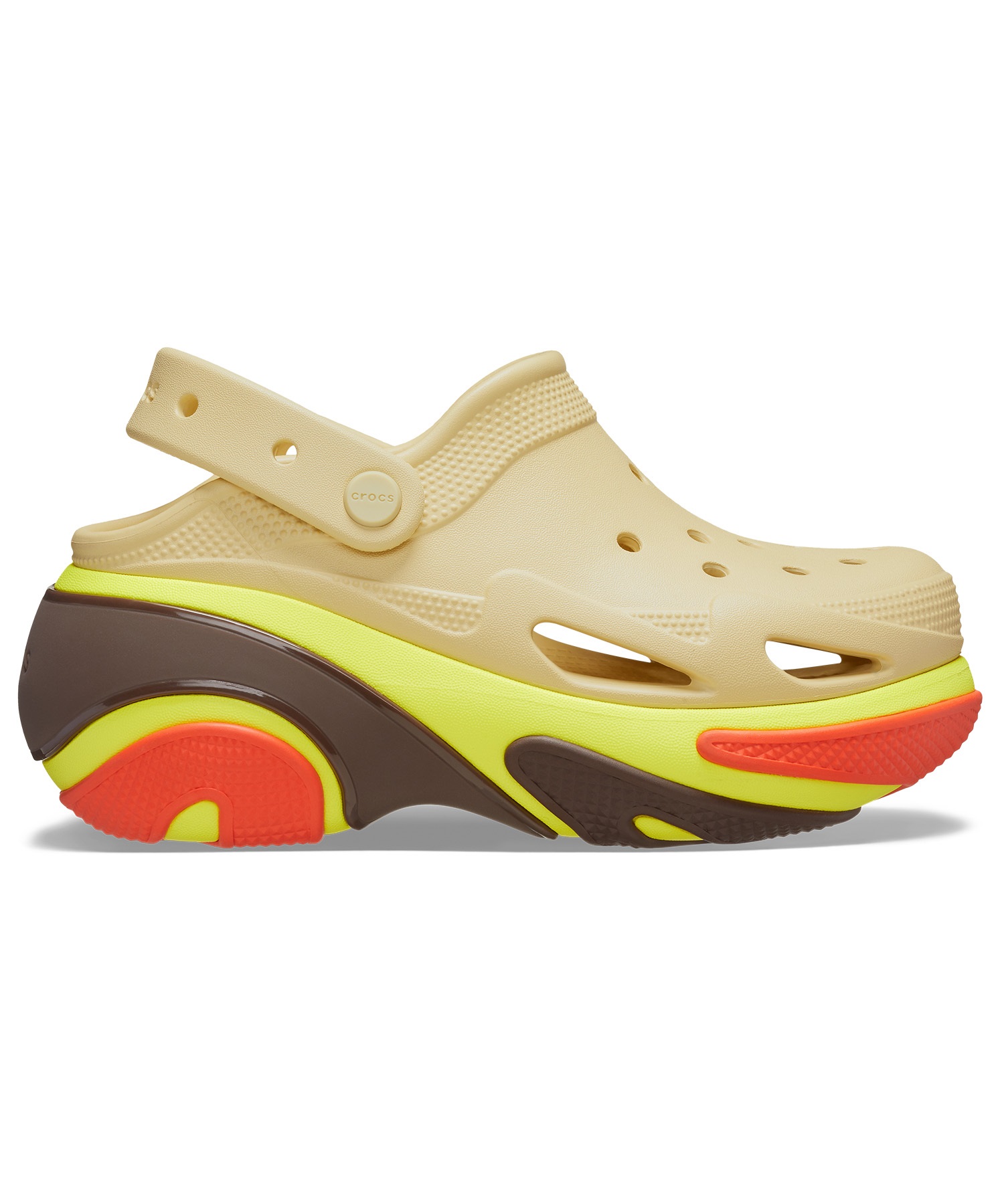 CROCS クロックス シューズ サンダル レディース 厚底 バブル クラッシュ クロッグ BUBBLE CRUSH CLOG 210061-0HX(SESAM-22.0cm)