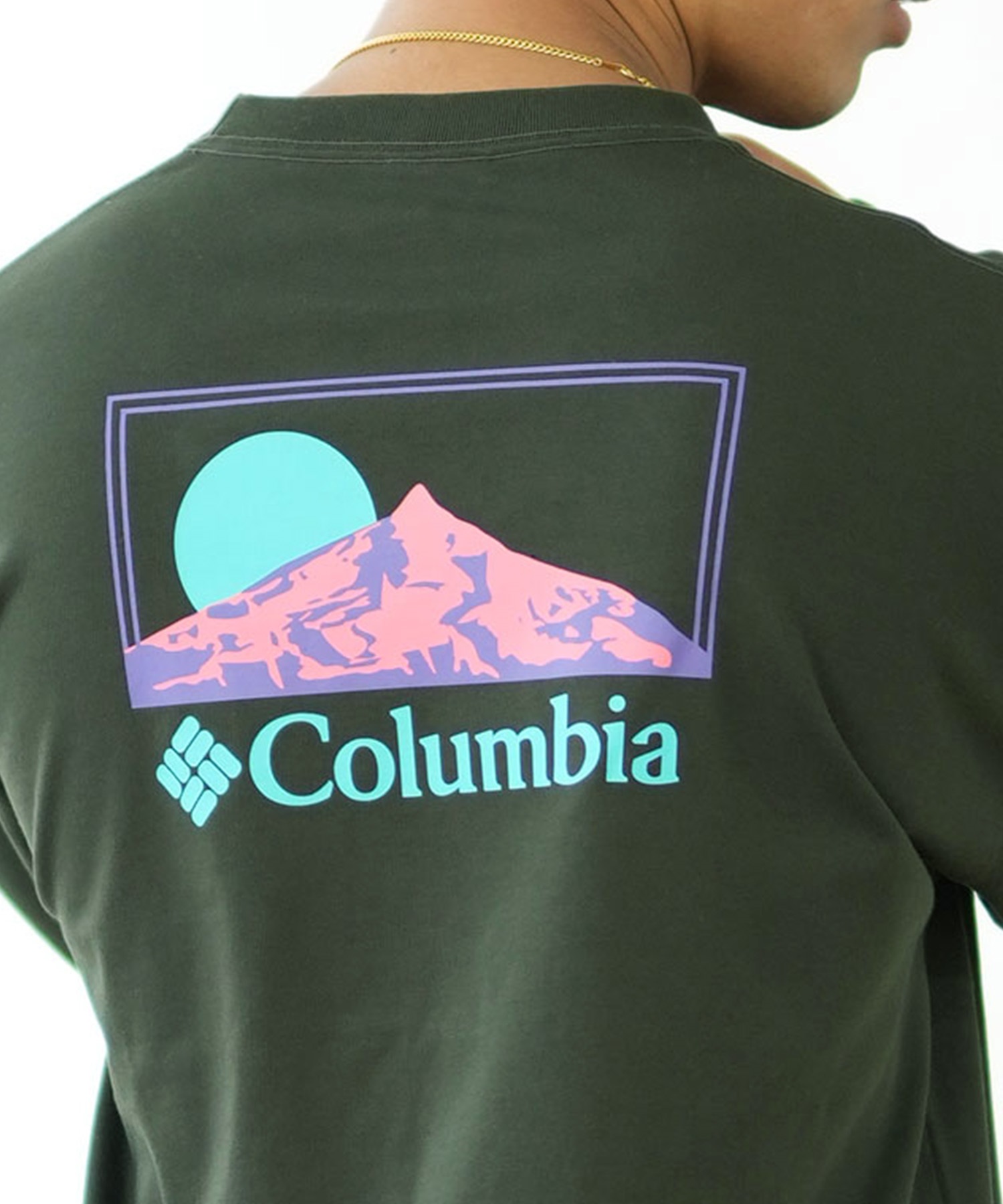 Columbia コロンビア 長袖 Tシャツ メンズ ロンT バックプリント ルーズシルエット ボックスシルエット PM0461 ムラサキスポーツ限定(125-S)