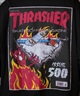 THRASHER スラッシャー アウター コーチジャケット メンズ バックプリント ビッグシルエット MAGAZINE COVER 243TH1JK018 ムラサキスポーツ限定(BK/RE-M)