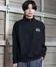 THRASHER スラッシャー ハーフジップ トレーナー メンズ スウェット ワンポイントロゴ ビッグシルエット 裏起毛 243TH1TR005 ムラサキスポーツ限定(WHT-M)