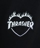 THRASHER スラッシャー ハーフジップ トレーナー メンズ スウェット ワンポイントロゴ ビッグシルエット 裏起毛 243TH1TR005 ムラサキスポーツ限定(WHT-M)