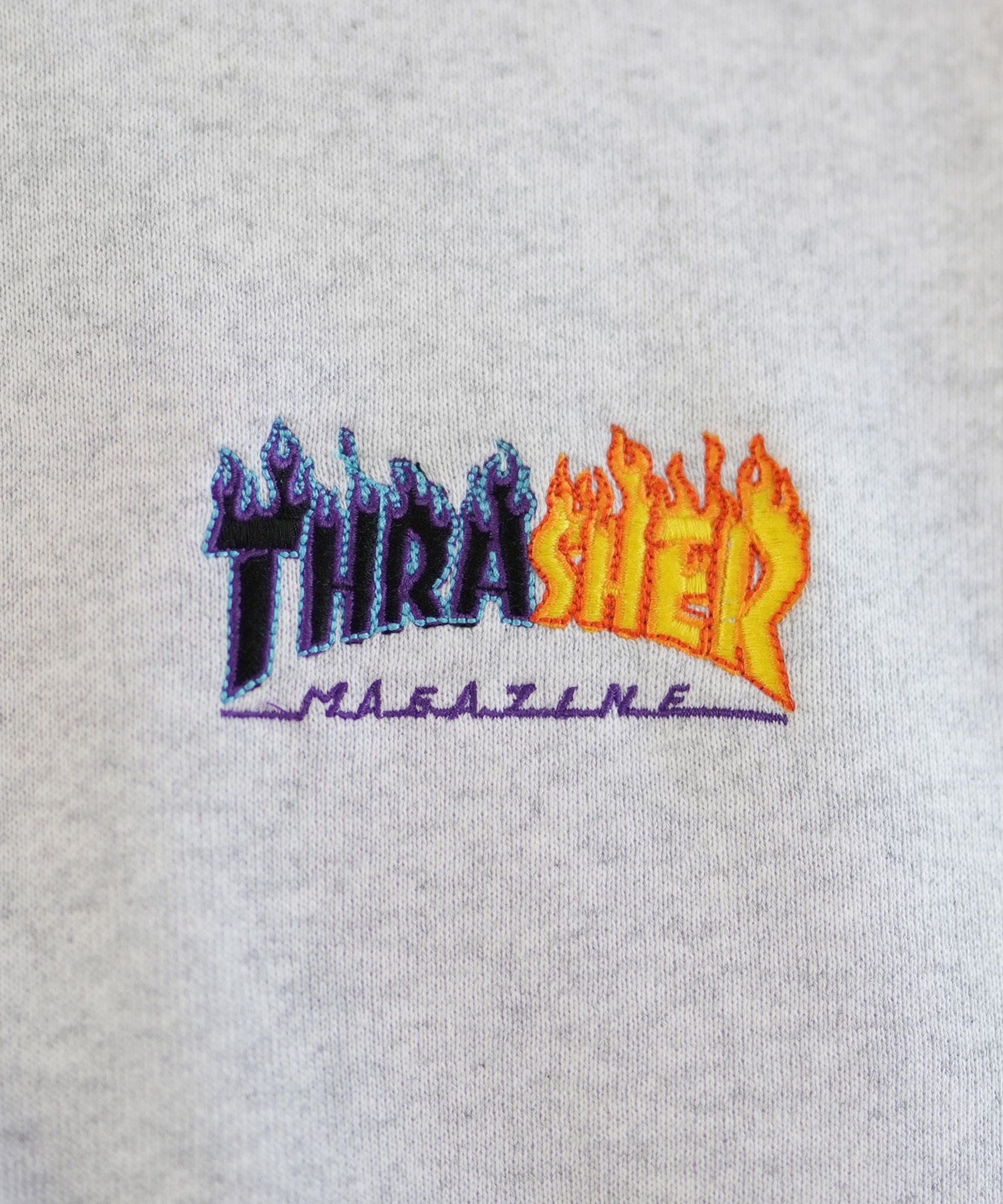 THRASHER スラッシャー トレーナー クルーネック メンズ スウェット ワンポイントロゴ ビッグシルエット 裏起毛 243TH1TR004 ムラサキスポーツ限定(WHT-M)