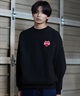 THRASHER スラッシャー トレーナー クルーネック メンズ スウェット ワンポイントロゴ ビッグシルエット 裏起毛 243TH1TR003 ムラサキスポーツ限定(WHT-M)