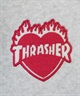 THRASHER スラッシャー トレーナー クルーネック メンズ スウェット ワンポイントロゴ ビッグシルエット 裏起毛 243TH1TR003 ムラサキスポーツ限定(WHT-M)