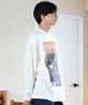 THRASHER スラッシャー 長袖 Tシャツ メンズ ロンT ピグメント加工 ビッグシルエット 243TH1LT015 ムラサキスポーツ限定(WHT-M)