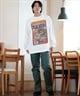 THRASHER スラッシャー 長袖 Tシャツ メンズ ロンT ピグメント加工 ビッグシルエット 243TH1LT014 ムラサキスポーツ限定(WHT-M)