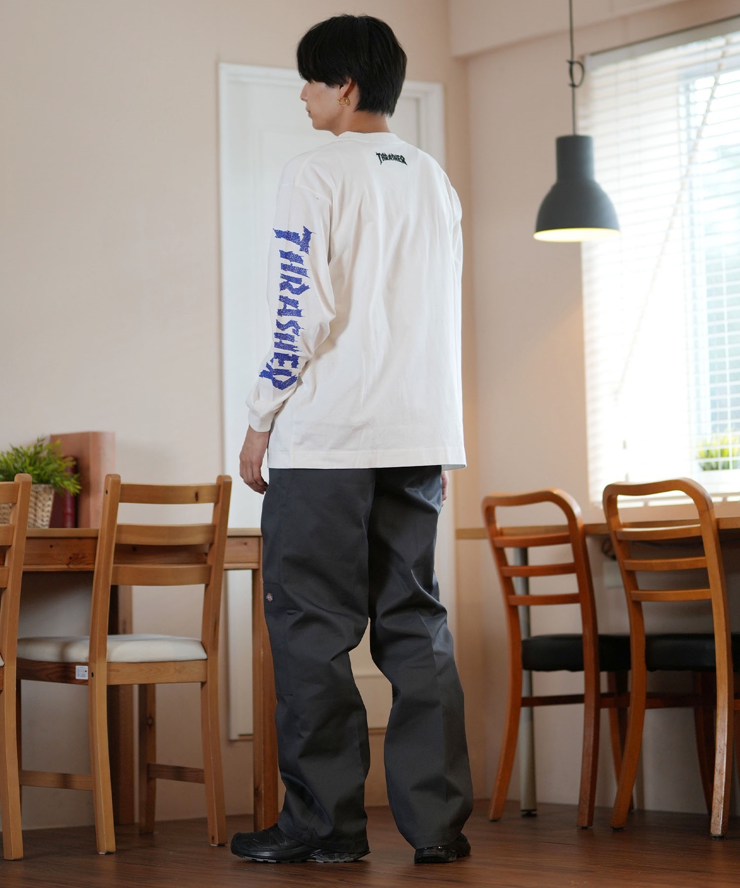 THRASHER スラッシャー 長袖 Tシャツ メンズ THRASHER×ネックフェイス LSTEE 243TH1LT011 ムラサキスポーツ限定(WHT-M)