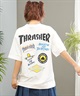 THRASHER スラッシャー ラッシュガード レディース 半袖 Tシャツ バックプリント 水陸両用 UVカット 242TH2ST001 ムラサキスポーツ限定(WHT-M)