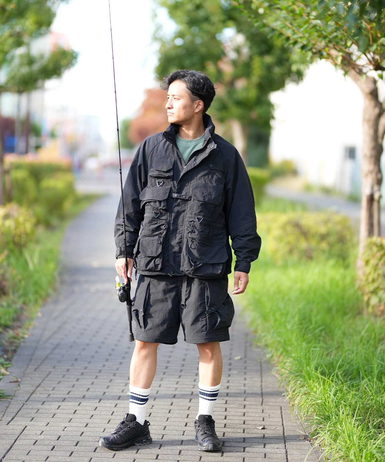 DEAR LAUREL ディアローレル アウター メンズ フィッシング ゲーム ジャケット Fishing Game Jacket D24F0107(BLK-M)