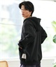 DEAR LAUREL ディアローレル パーカー ジップアップ メンズ スウェット 裏起毛 D24F1203(BLK-M)