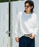 DEAR LAUREL ディアローレル 長袖 Tシャツ ロンT 無地 ポケット ポケT ワンポイントロゴ シンプル D24F1302(WHT-M)