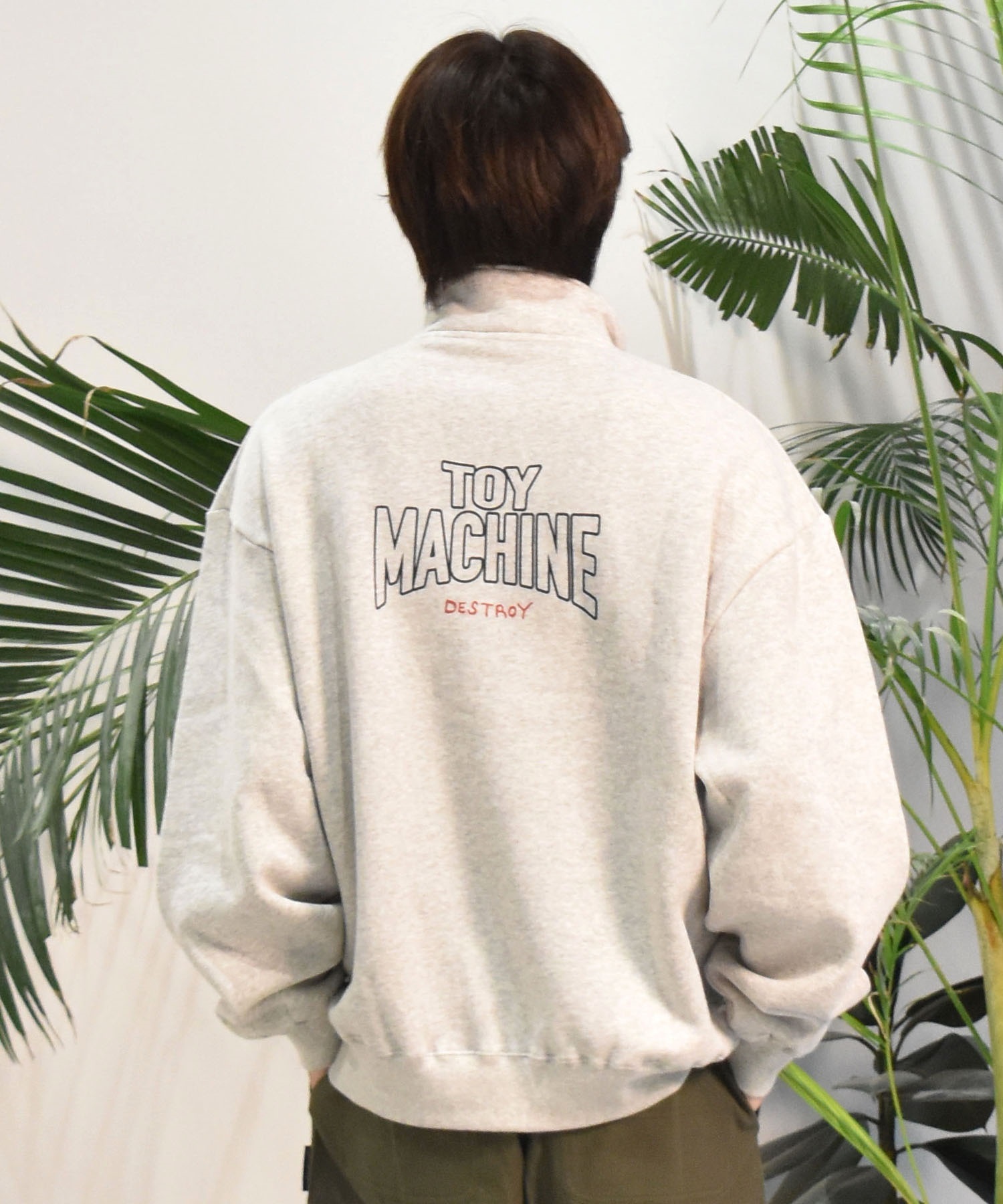 TOY MACHINE トイマシーン メンズ トレーナー MOUSEKATER SWEAT HALF ZIP ムラサキスポーツ限定 MTMFESW7(BLACK-M)