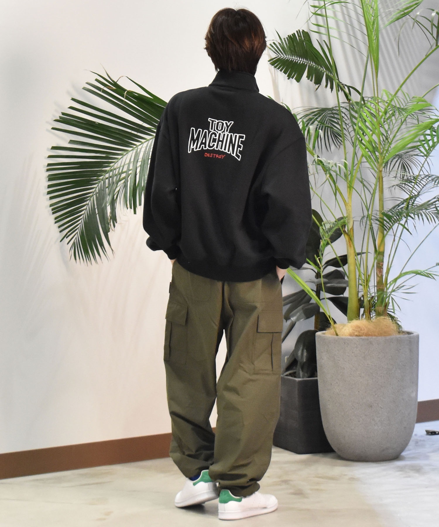 TOY MACHINE トイマシーン メンズ トレーナー MOUSEKATER SWEAT HALF ZIP ムラサキスポーツ限定 MTMFESW7(BLACK-M)