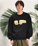 TOY MACHINE トイマシーン メンズ トレーナー  FIST CHENILLE EMB SWEAT CREW NECK ムラサキスポーツ限定 MTMFESW6(BLACK-M)