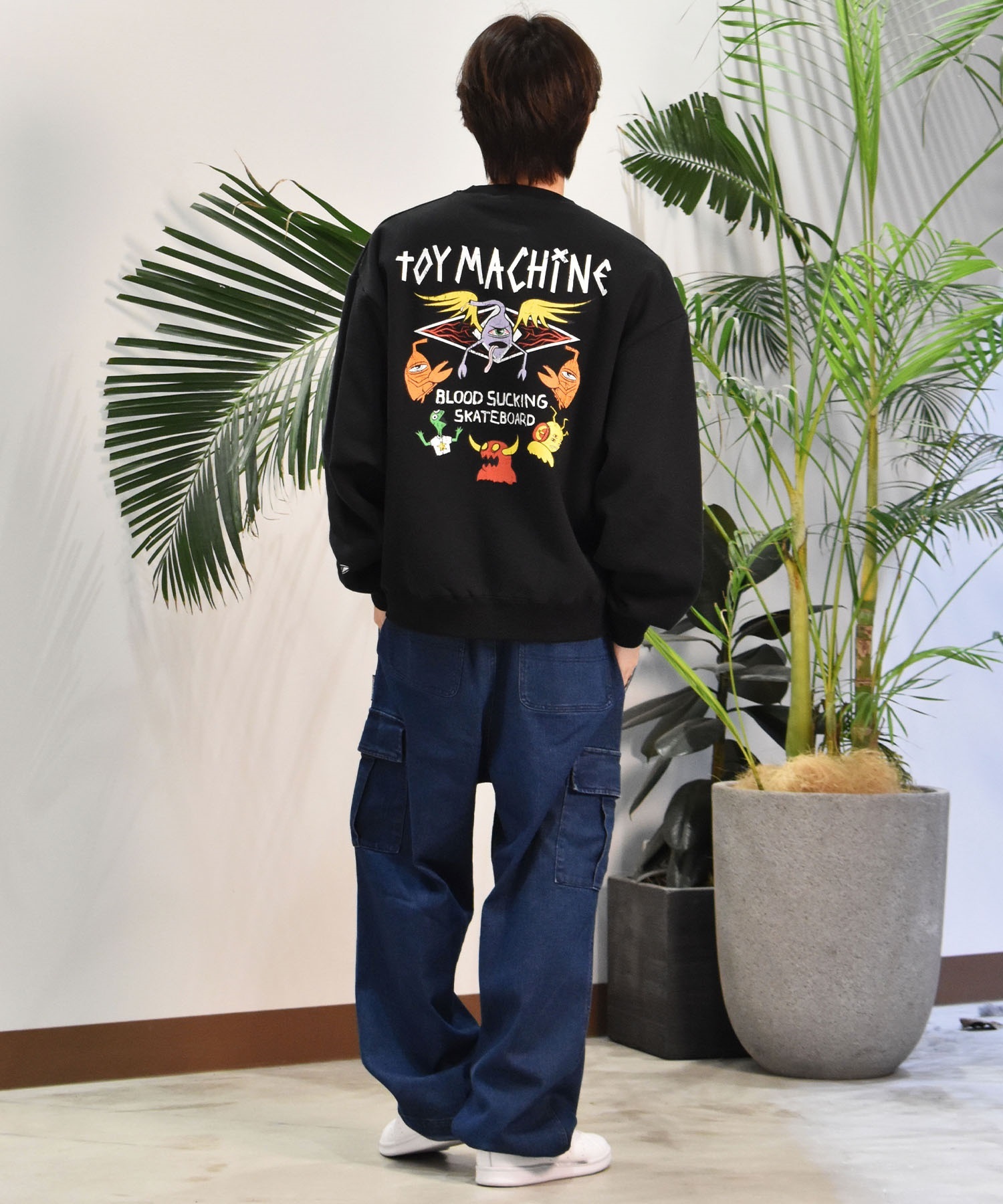 TOY MACHINE トイマシーン メンズ トレーナー WINGED SECT SWEAT ムラサキスポーツ限定 MTMFESW5(BLACK-M)