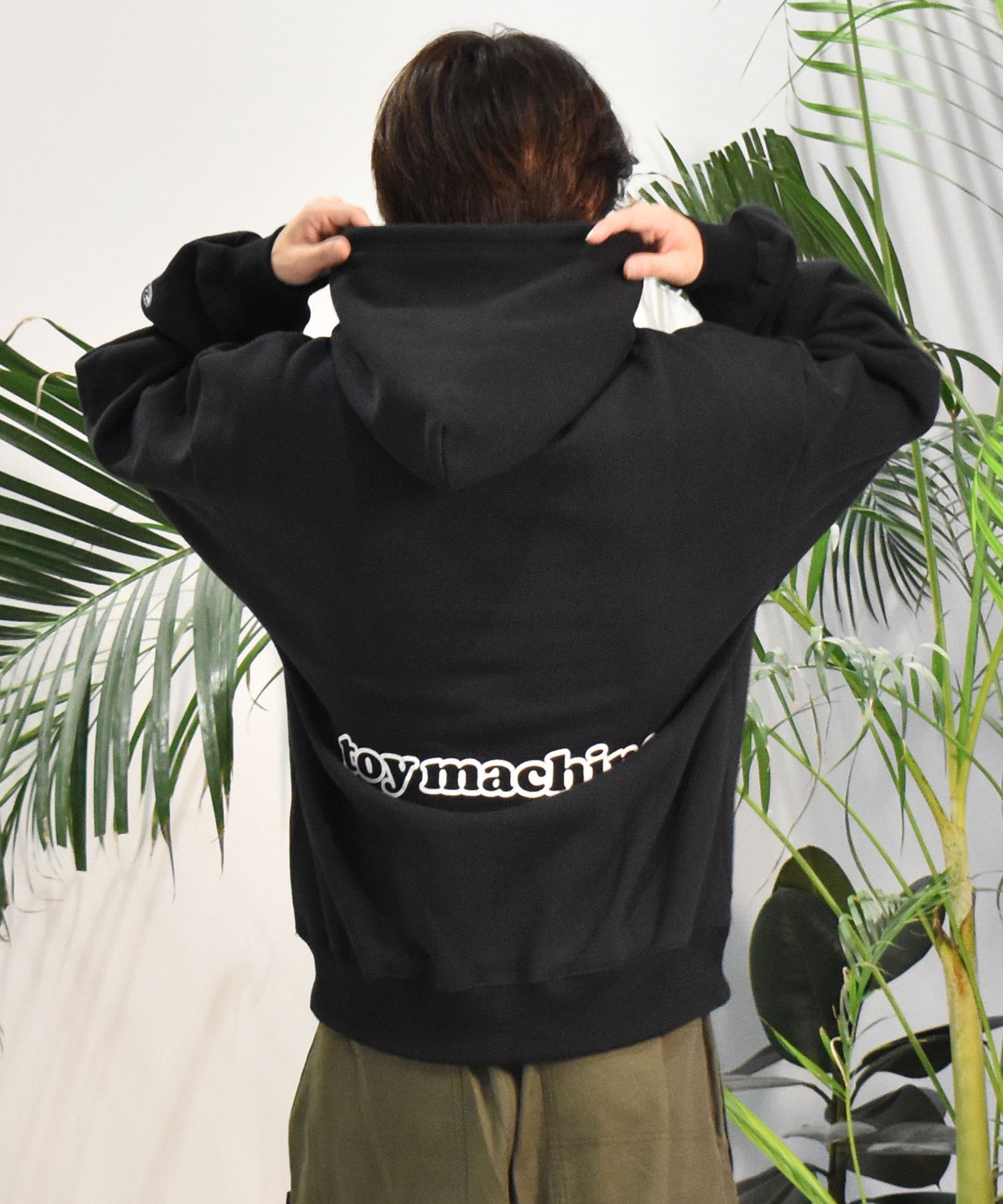 TOY MACHINE トイマシーン メンズ パーカー TOYMONSTER CHENILLE EMB ムラサキスポーツ限定 MTMFESW8(BLACK-M)