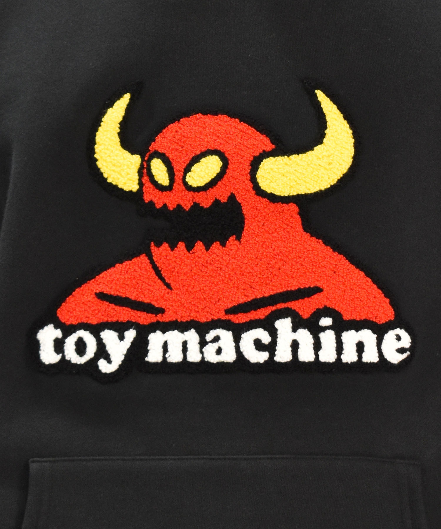 TOY MACHINE トイマシーン メンズ パーカー TOYMONSTER CHENILLE EMB ムラサキスポーツ限定 MTMFESW8(BLACK-M)