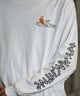 TOY MACHINE トイマシーン 長袖 Tシャツ メンズ ロンT ビックシルエット バックプリント ムラサキスポーツ限定 MTMFELT4(WHITE-M)