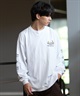 TOY MACHINE トイマシーン 長袖 Tシャツ メンズ ロンT ビックシルエット バックプリント ムラサキスポーツ限定 MTMFELT1(WHITE-M)