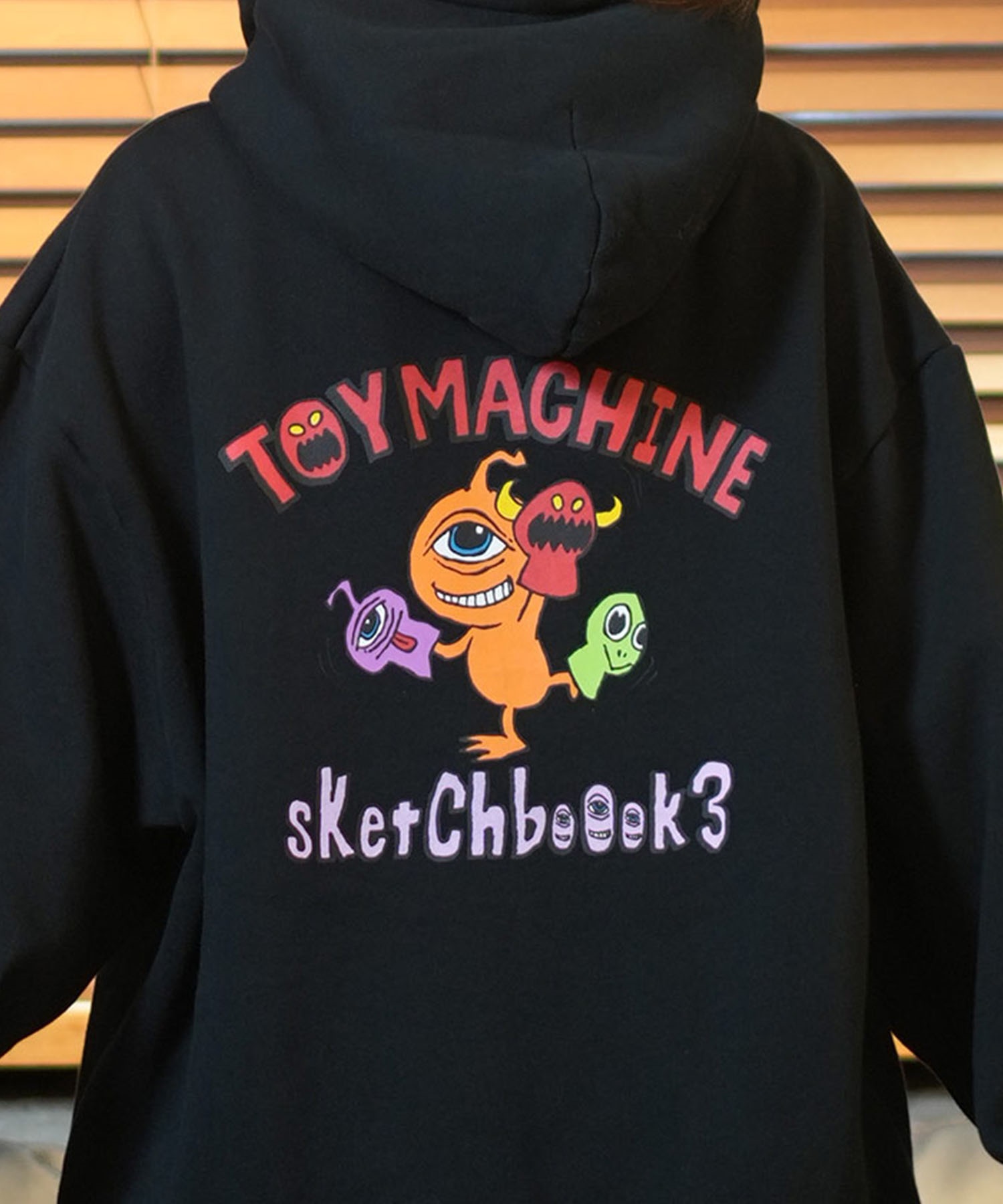 TOY MACHINE トイマシーン パーカー レディース ジップアップ バックプリント ムラサキスポーツ限定 MTMFESW22(ASH-FREE)