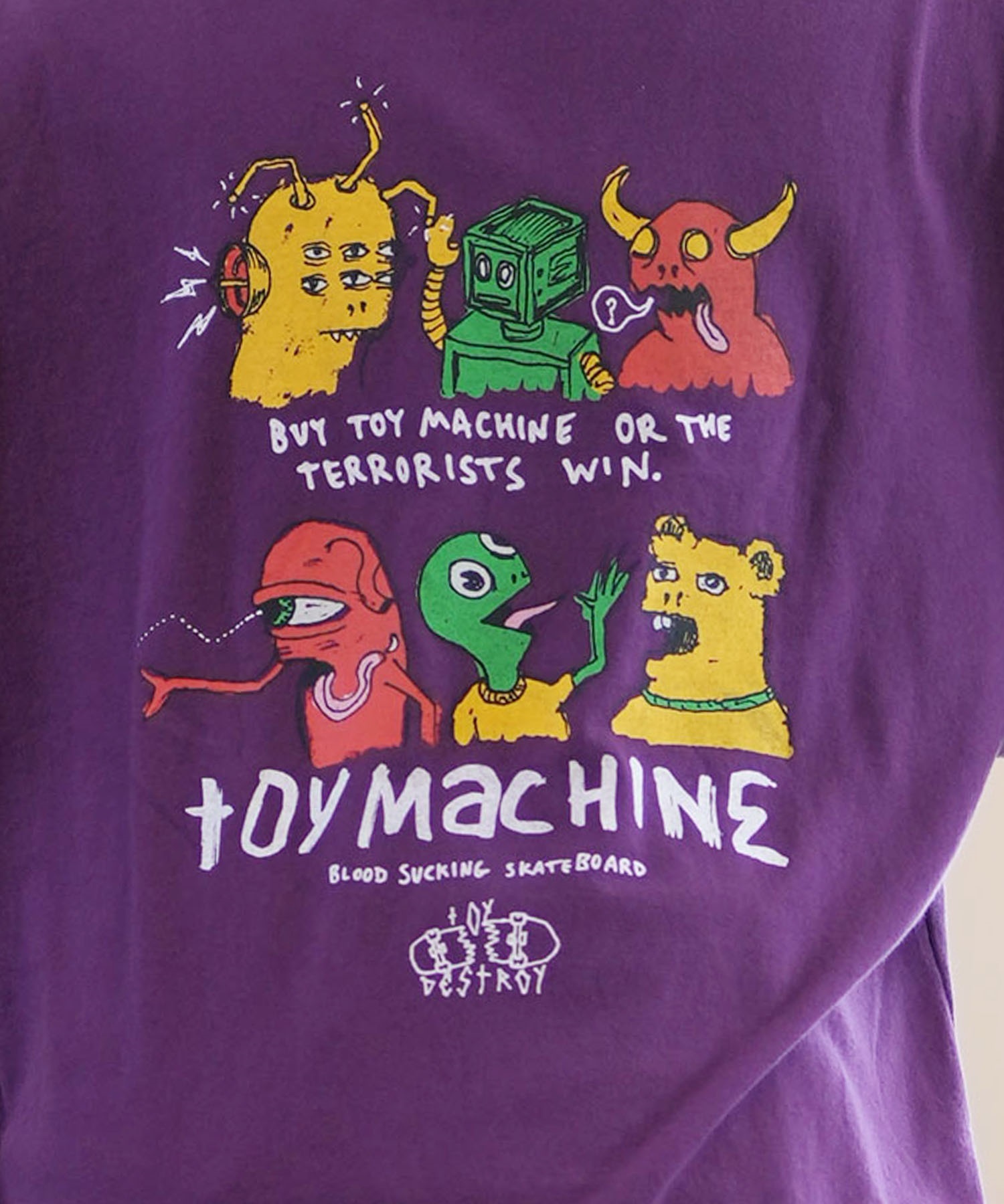 TOY MACHINE トイマシーン 長袖 Tシャツ レディース ロンT バックプリント MTMFELT15 ムラサキスポーツ限定(BLACK-M)