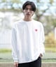 POLER ポーラー 長袖 Tシャツ メンズ ロンT 刺繍ロゴ ビッグシルエット バックプリント 吸汗速乾 249MCV0049 ムラサキスポーツ限定(WHITE-M)