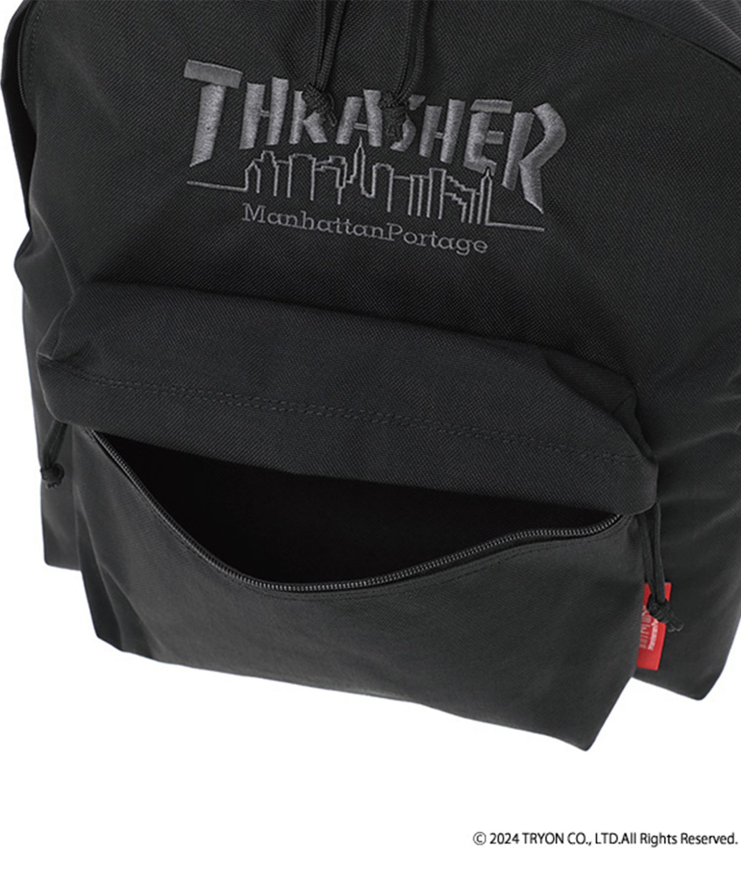 Manhattan Portage マンハッタンポーテージ バックパック リュック THRASHERコラボレーション Big Apple Backpack MP1210TH(BLACK-FREE)