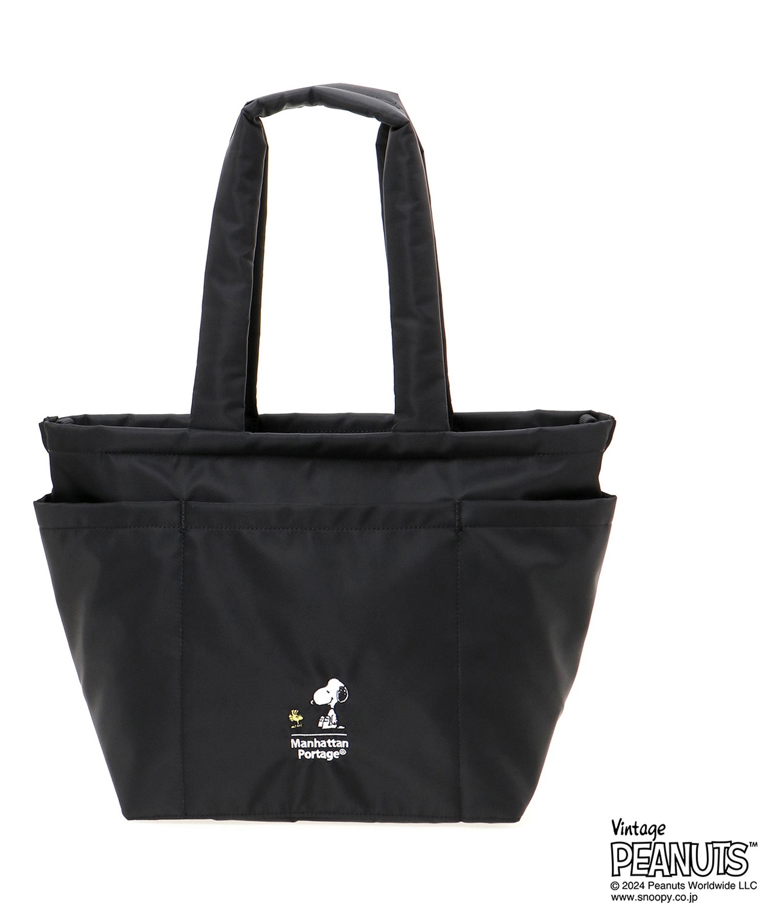 Manhattan Portage マンハッタンポーテージ トートバッグ Whitestone Tote Bag PEANUTS ピーナッツ スヌーピー MP1360PEANUTSFW24(BK/WT-FREE)