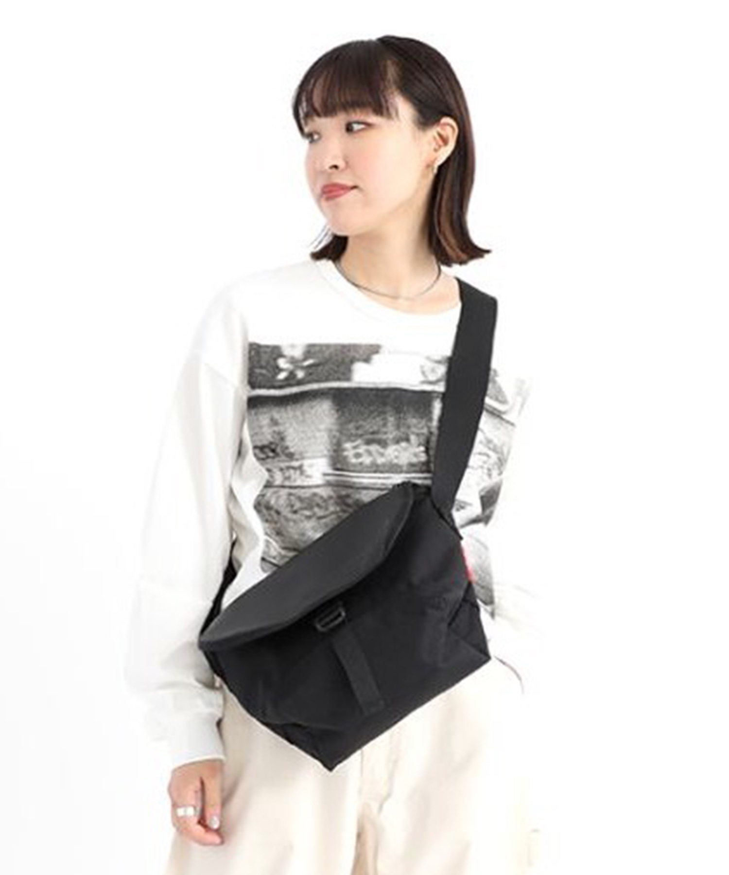 Manhattan Portage/マンハッタンポーテージ MESSENGERBAG JR FZP DULON MP1605JRFZPDULO ショルダーバック(BLACK-FREE)