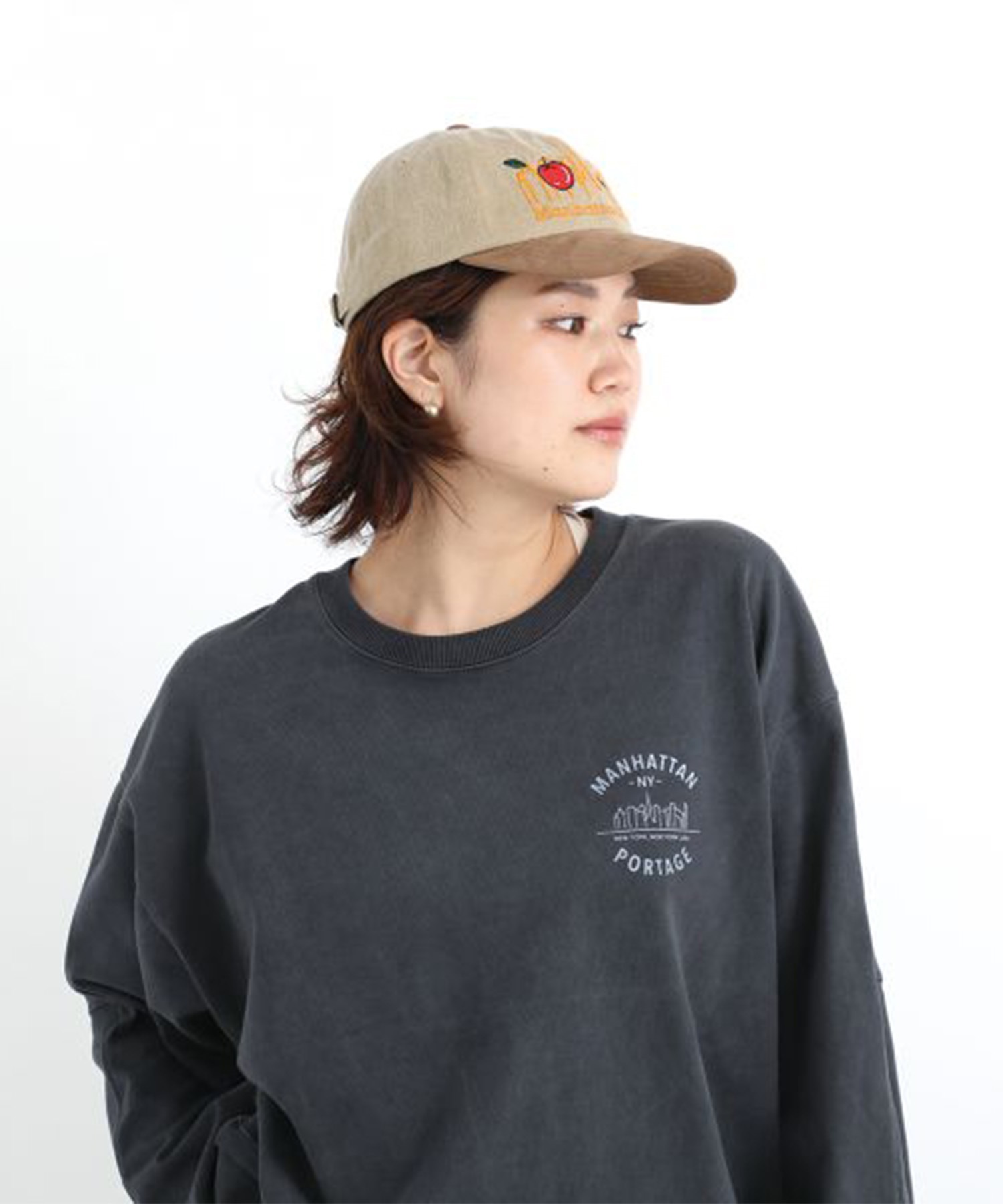 Manhattan Portage マンハッタンポーテージ キャップ 帽子 フリーサイズ Suede Visor Cap MP278(BLACK-FREE)