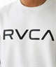 RVCA ルーカ トレーナー クルーネック メンズ スウェット ロゴ ルーズシルエット 裏起毛 BE042-P22(WHT-S)