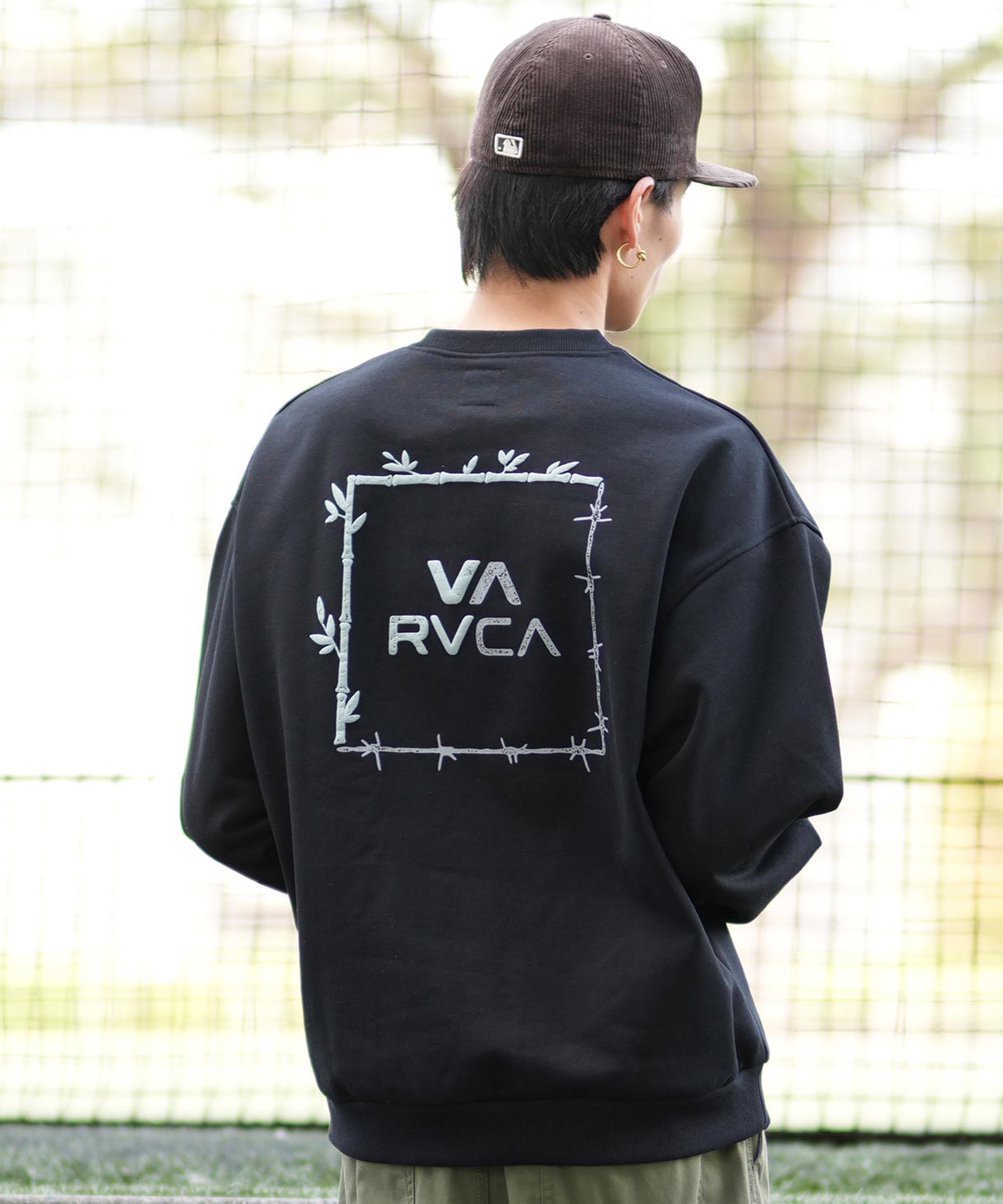 RVCA ルーカ トレーナー クルーネック メンズ スウェット バックプリント 裏起毛 BE042-P05 ムラサキスポーツ限定(ANW-S)