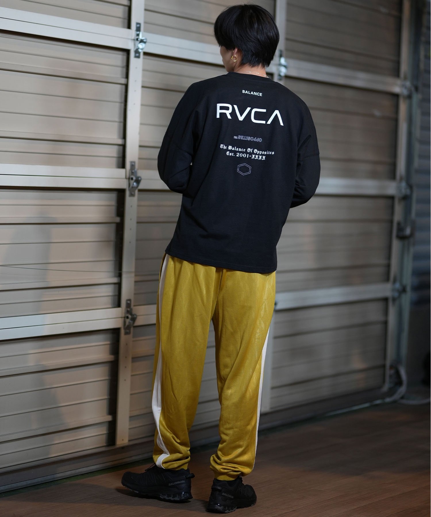 RVCA ルーカ 長袖 Tシャツ メンズ XXX LT バックプリント ルーズシルエット ムラサキスポーツ限定 BE042-P08(WHT-S)