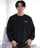 RVCA ルーカ 長袖 Tシャツ メンズ ロンT バックプリント チェッカー柄 ルーズシルエット BE042-060(BLK-S)