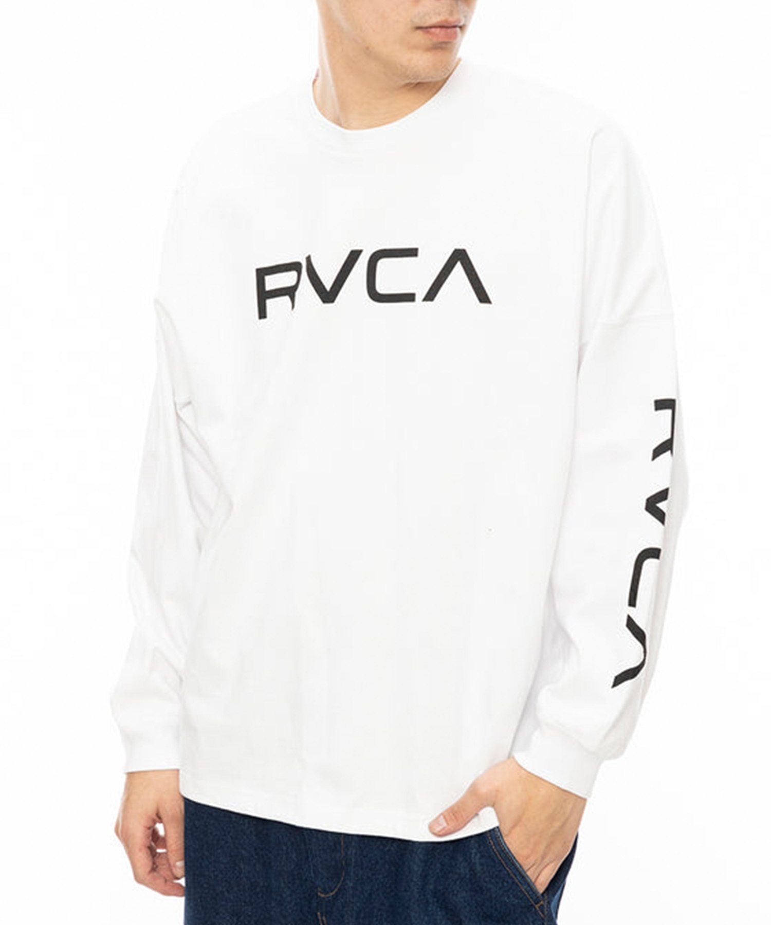 RVCA ルーカ 長袖 Tシャツ メンズ ロンT オーバーサイズ ロゴ ユニセックス BE042-059(DKD-S)