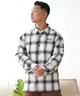 RVCA ルーカ 長袖 シャツ メンズ チェック ルーズシルエット XXXX SHIRTS ムラサキスポーツ限定 BE042-P12(BLU-S)