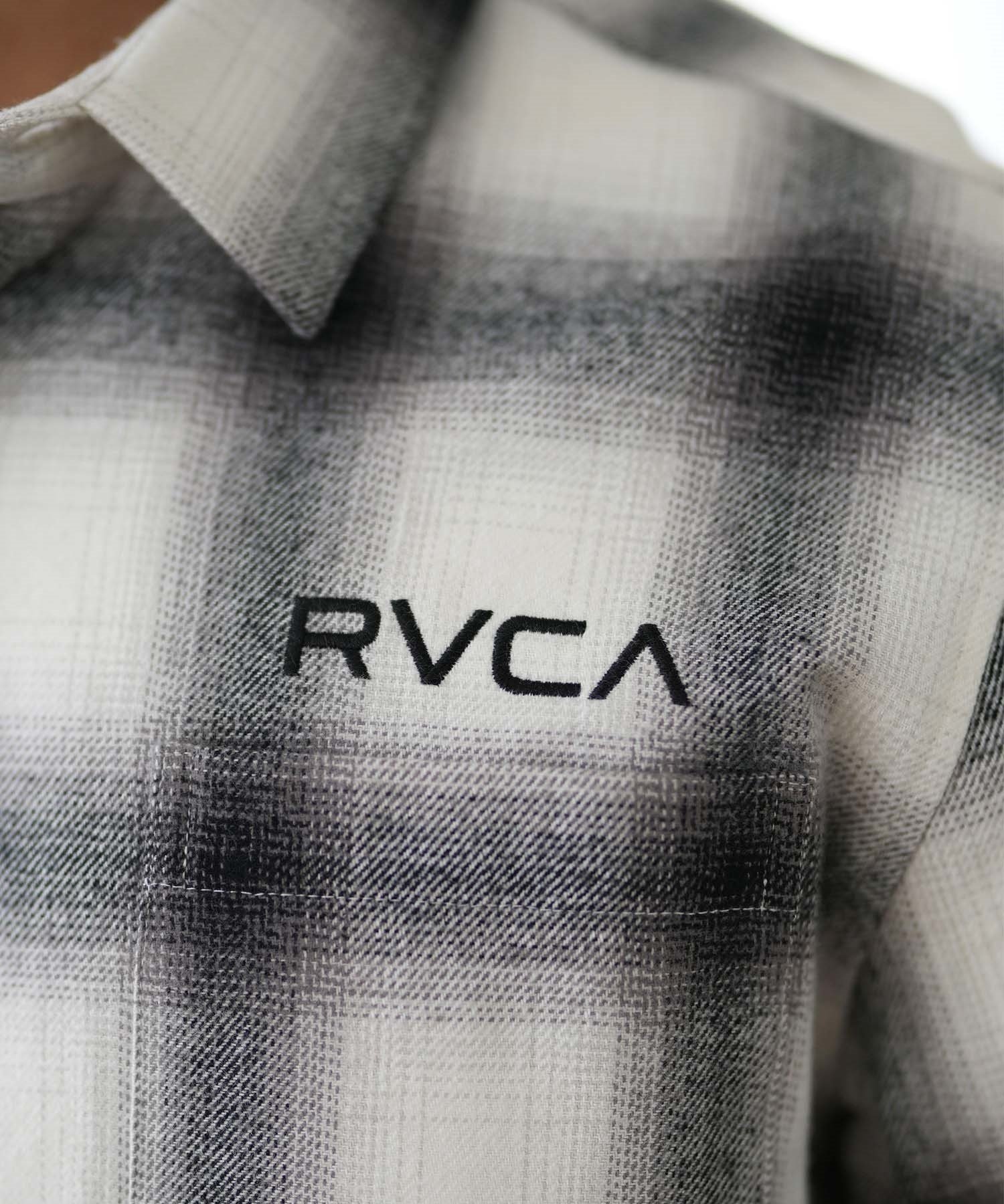 RVCA ルーカ 長袖 シャツ メンズ チェック ルーズシルエット XXXX SHIRTS ムラサキスポーツ限定 BE042-P12(BLU-S)