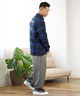 RVCA ルーカ 長袖 シャツ メンズ チェック ルーズシルエット XXXX SHIRTS ムラサキスポーツ限定 BE042-P12(BLU-S)