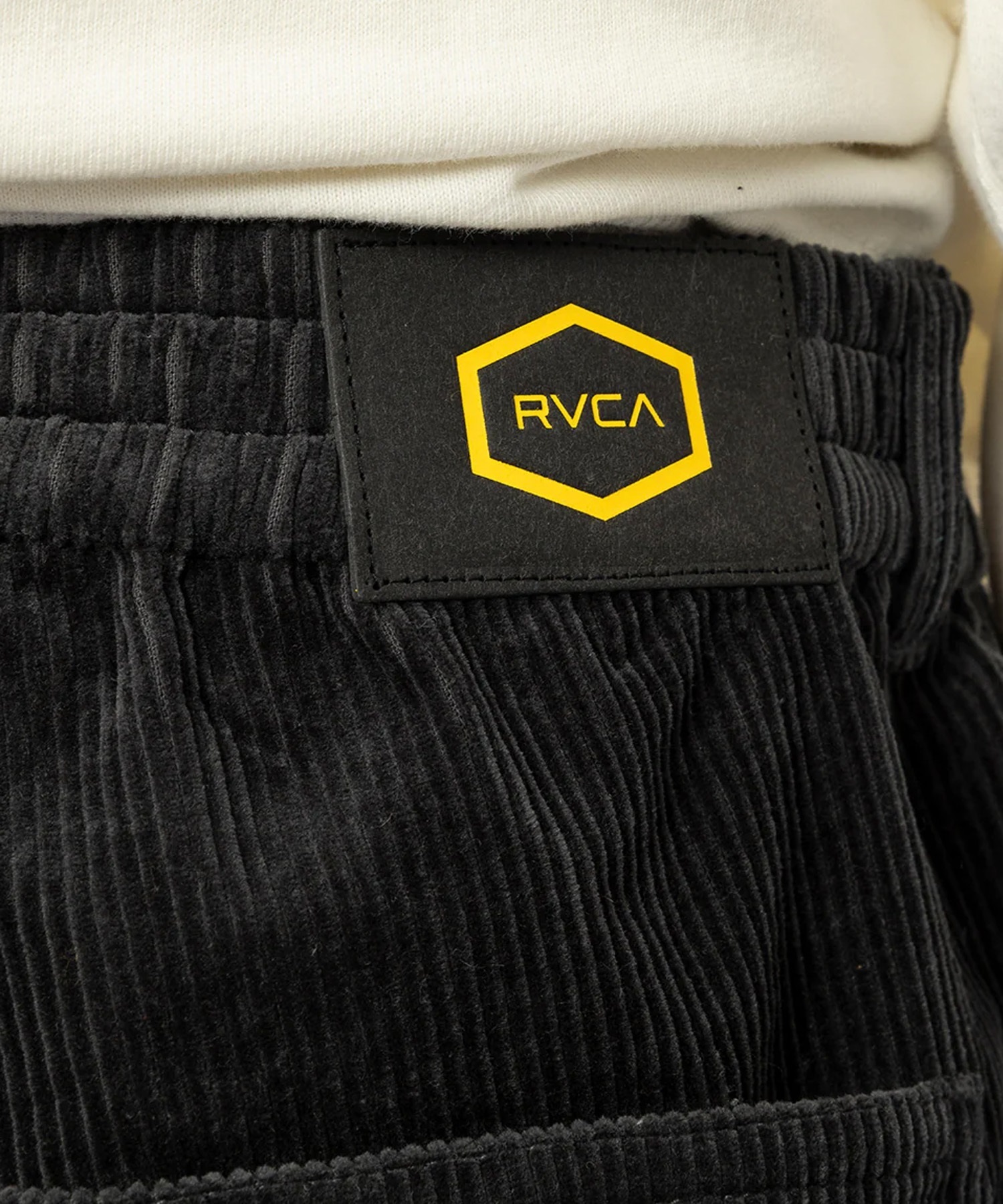 RVCA ルーカ ロングパンツ デニム メンズ 24 7 ジャムパンツ ロンパン ハーフウエストゴム ルーズシルエット BE042-722(BLK-S)