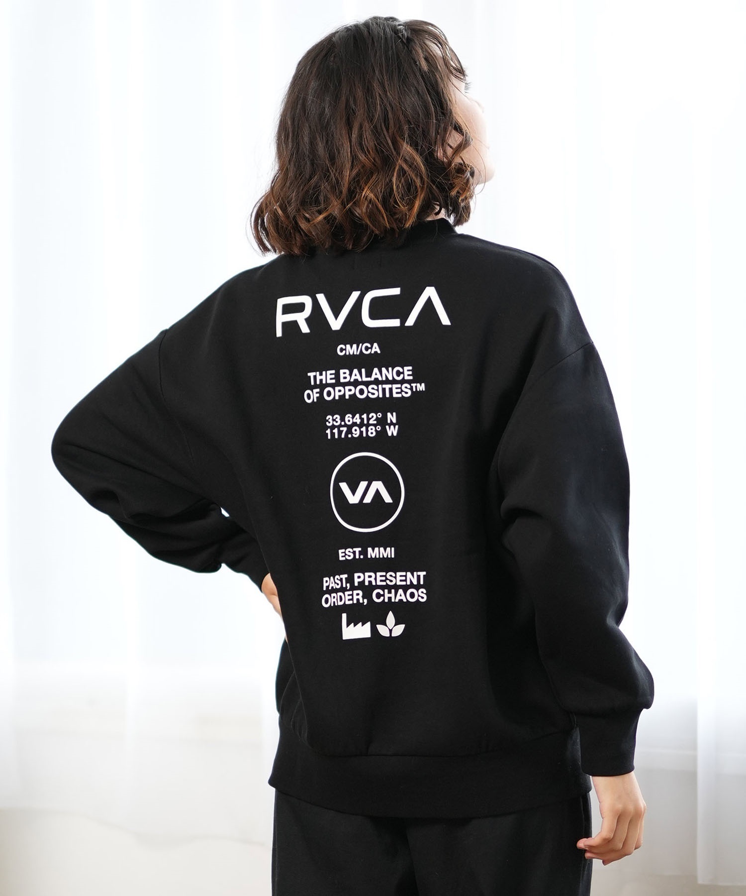 RVCA ルーカ トレーナー レディース バックプリント スウェット ムラサキスポーツ限定 BE044-P01(GRY-S)