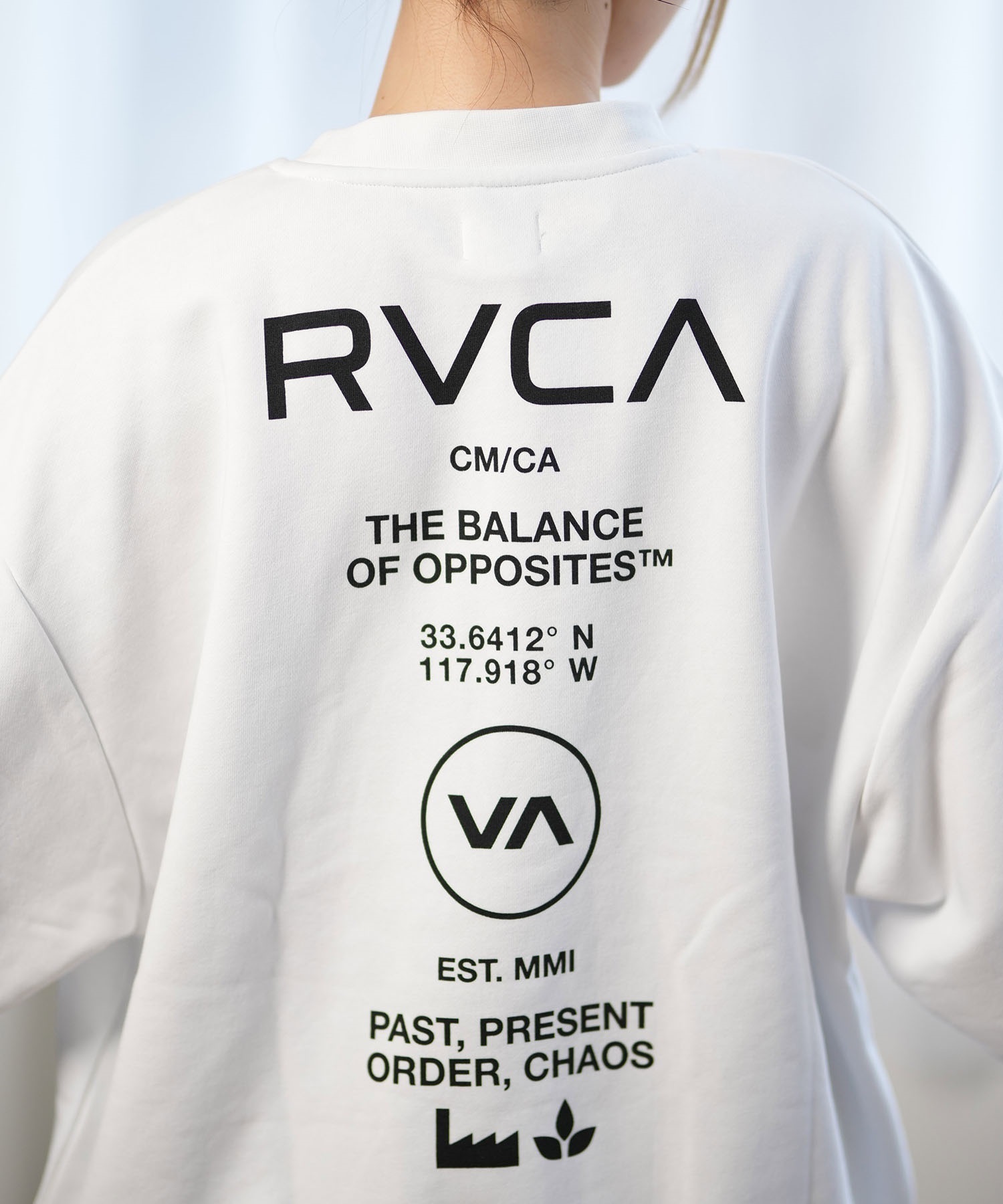 RVCA ルーカ トレーナー レディース バックプリント スウェット ムラサキスポーツ限定 BE044-P01(GRY-S)