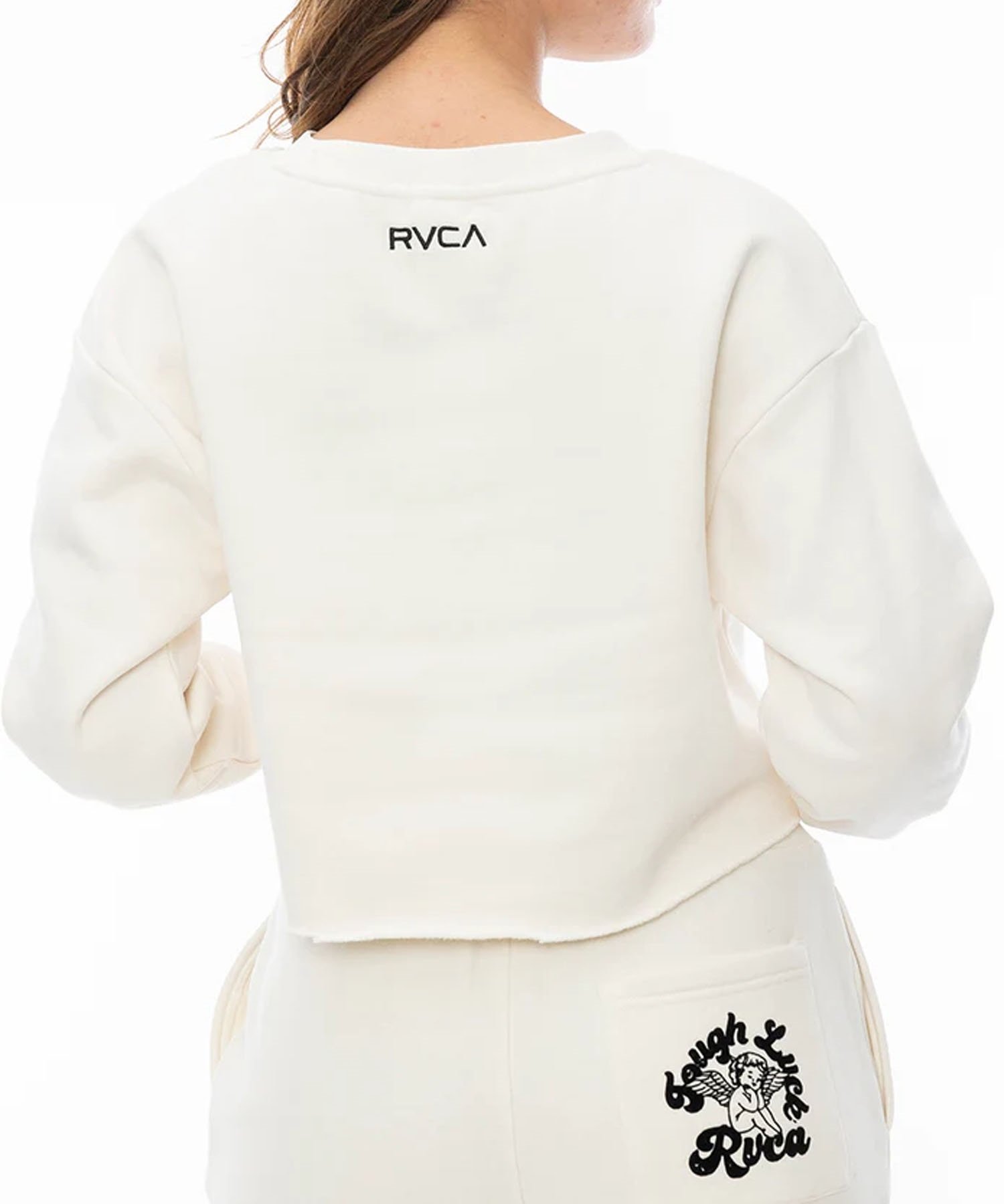 RVCA ルーカ トレーナー レディース クロップド丈 クルーネック BE044-006(PFM0-M)