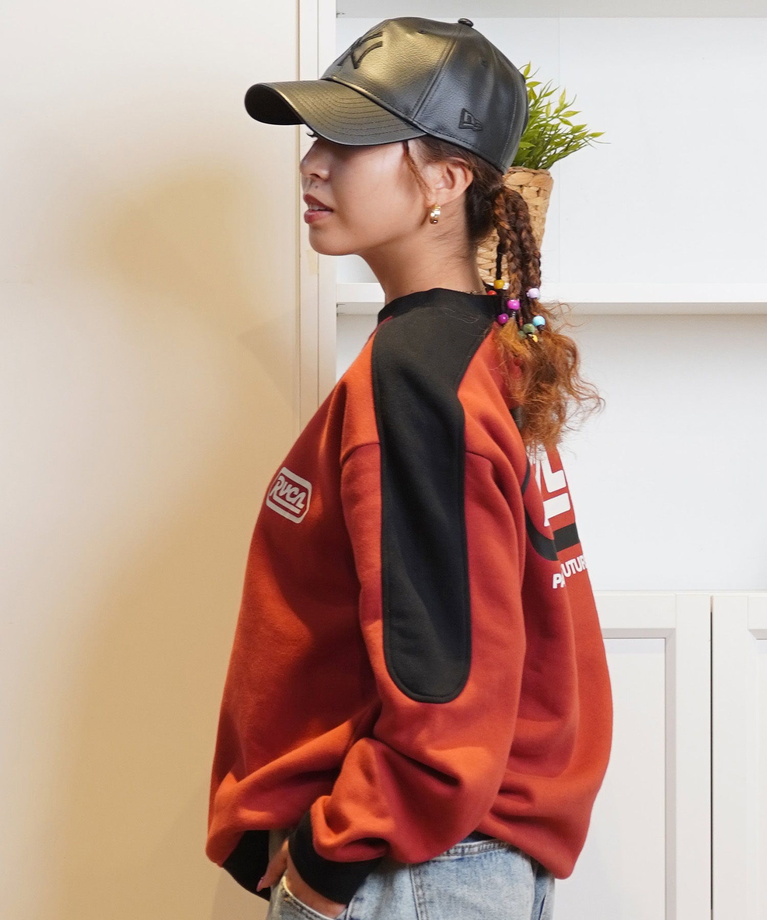 RVCA ルーカ トレーナー レディース クルーネック スウェット バックプリント 裏起毛 BE044-005(RQS0-S)