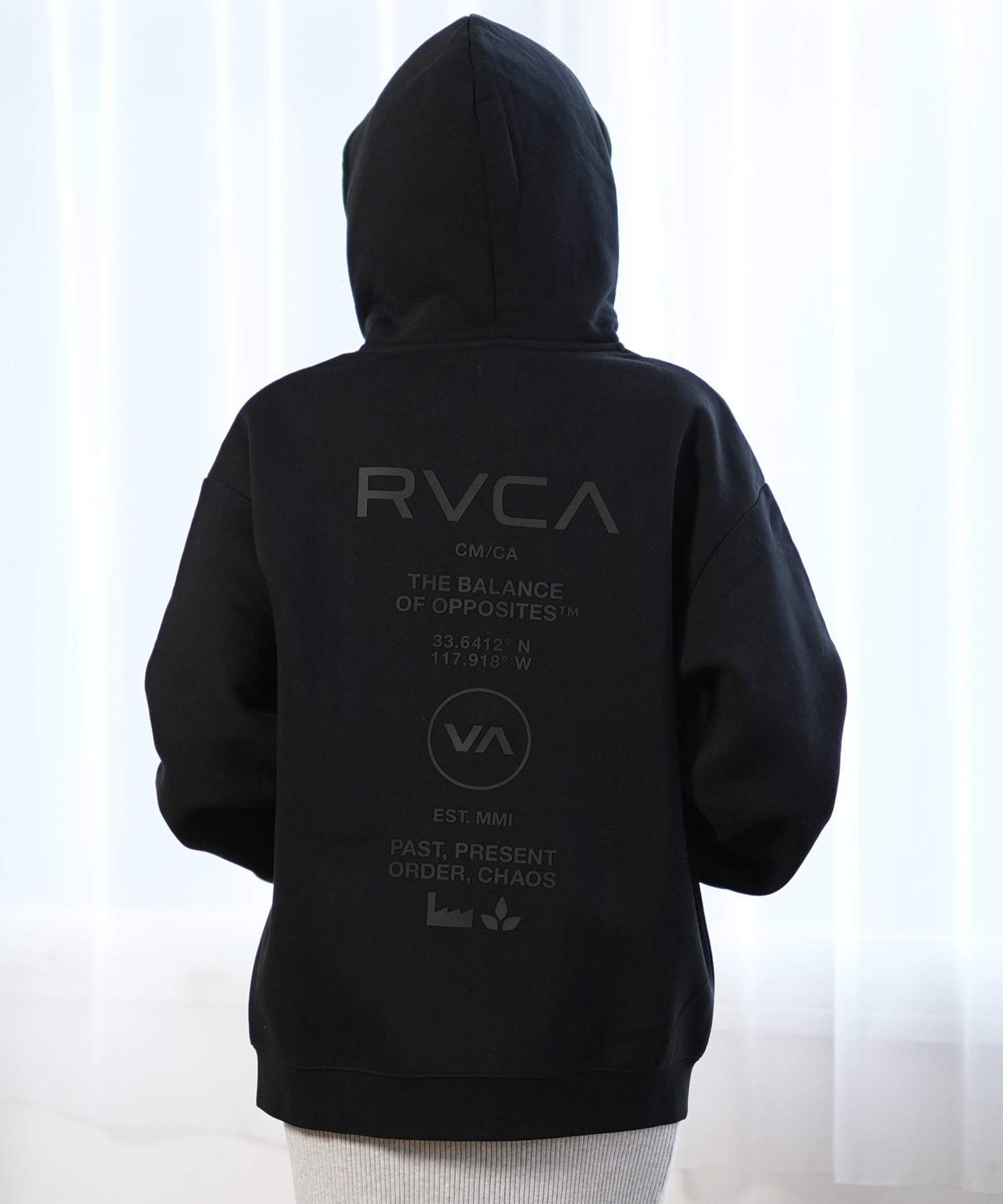 RVCA ルーカ パーカー ジップアップ レディース スウェット フーディー バックプリント 裏起毛 BE044-P03 ムラサキスポーツ限定(CKA0-M)