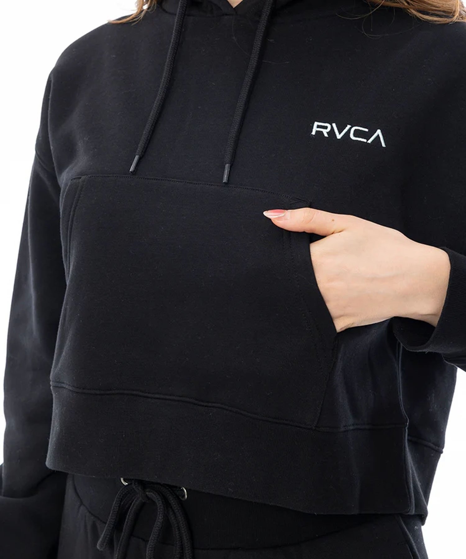 RVCA ルーカ パーカー レディース クロップド丈 バックプリント セットアップ対応 BE044-015(PFM0-S)