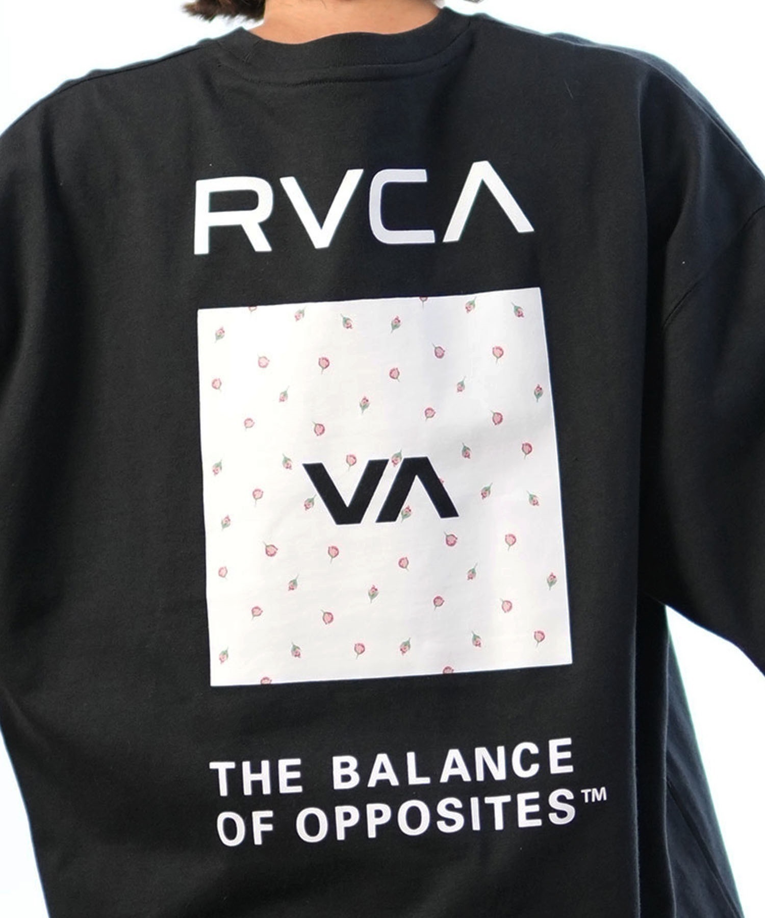 RVCA ルーカ 長袖 Tシャツ レディース VA バックプリント ロンT 小花柄 ムラサキスポーツ限定 BE044-P52(WHT-S)